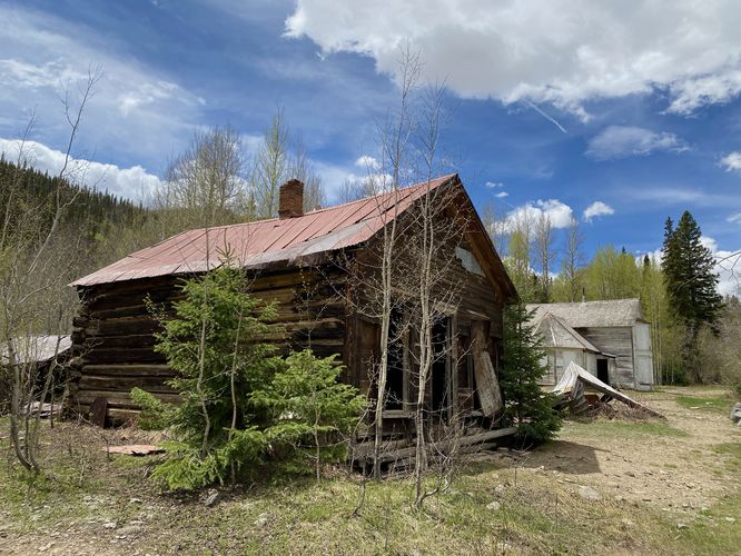 Old buildings of the ghost town of Ironton