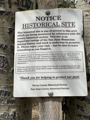 Historic site, do not disturb
