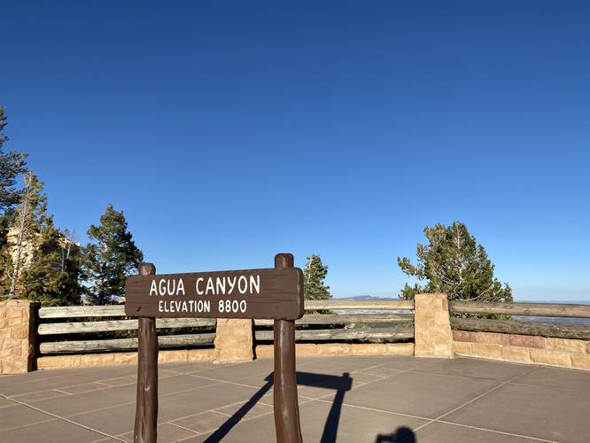 Agua Canyon Overlook trailhead