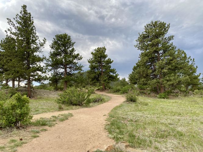 Trail leads in to the park to reach the Albert Birch Ruins