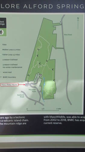 Trail map posted at Kiosk