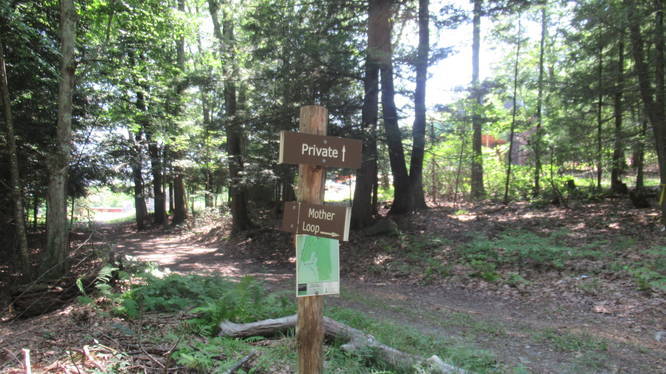 Clearly marked signs keep hikers from trespassing