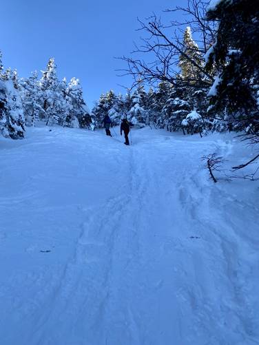 Hiking up the very steep Algonquin Peak slopes