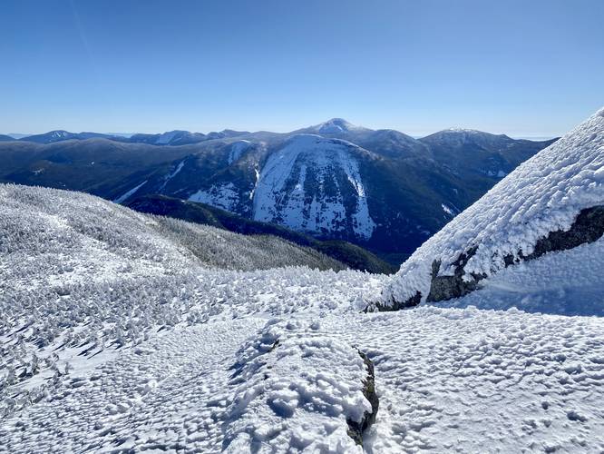 View of Mt. Colden and Mt. Marcy from Boundary Peak's slopes