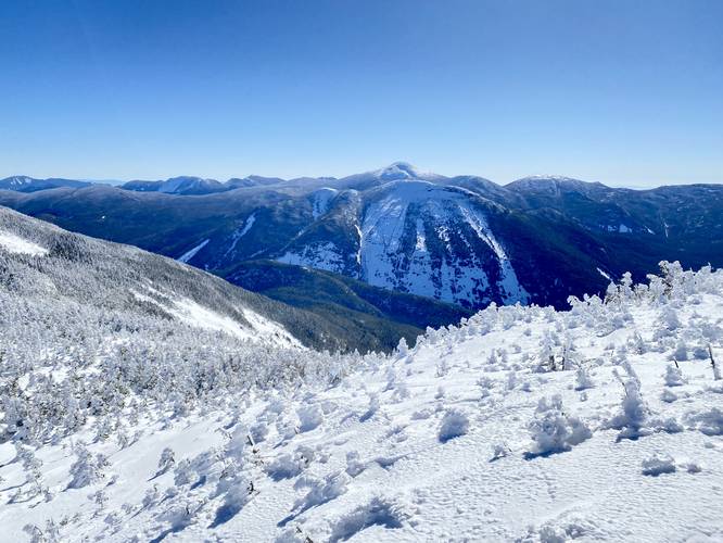 View of Mt. Colden from the slopes of Boundary Peak (winter)