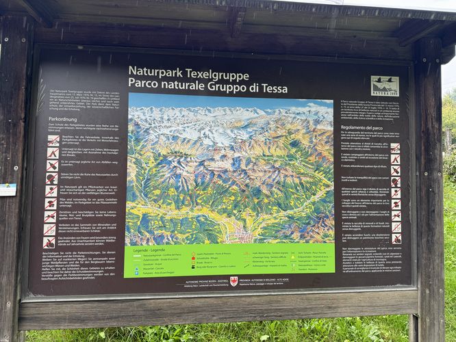 Map of Naturpark Texelgruppe Parco naturale Gruppo di Tessa