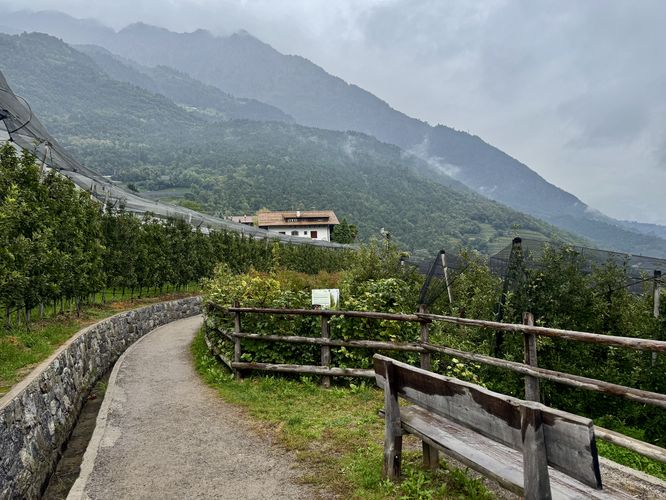 South Tyrol Alps tower over the valley