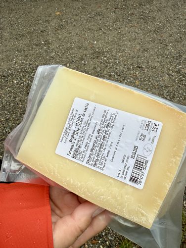 Delicious Alpine cheese purchased at the trailhead