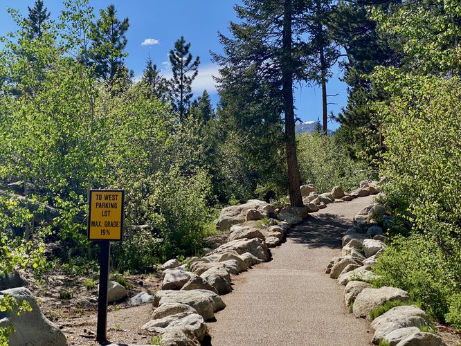 Short 19% grade on universally-accessible Alluvial Fan Trail