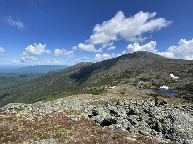 View of Mt. Washington and Lakes of the Clouds hut from Mt. Monroe