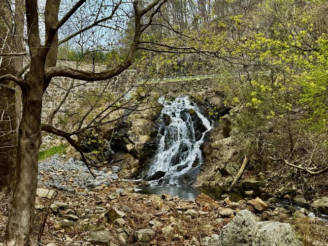 Antietam Lake Falls as seen from the trail