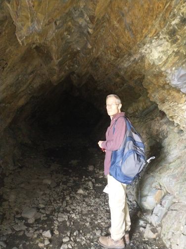 Randy ventured into the cave farther than I dared to go.
