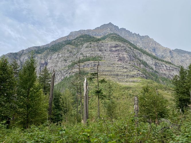 View of surrounding alpine mountains