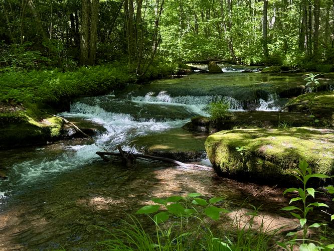 Small waterfall, approx. 2-feet tall