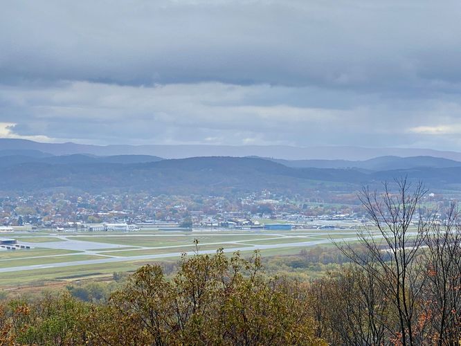 Bald Eagle Mountain Scenic Overlook - view into Montoursville