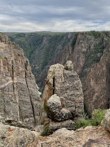 View of the Balanced Rock in Black Canyon