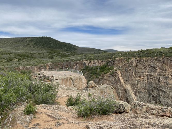 View of the Balanced Rock Viewing platform
