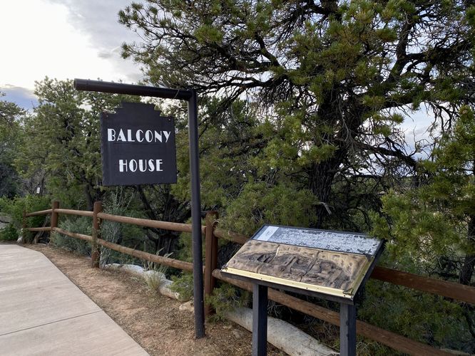 Balcony House trail sign