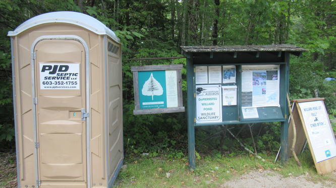 Trail kiosk and Port-a-potty