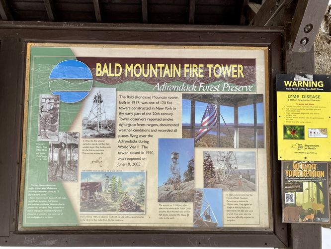 Bald Mountain Fire Tower info kiosk