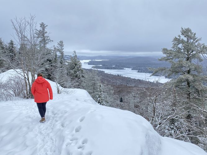Hiking out - view of Fourth Lake