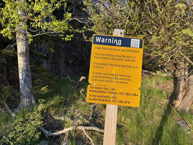 Warning - do not get stranded on Bar Island!