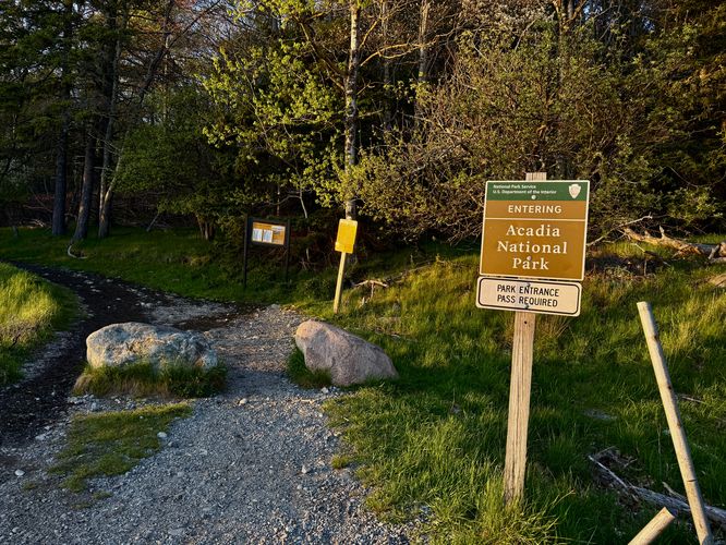 Entering Acadia National Park boundaries on Bar Island