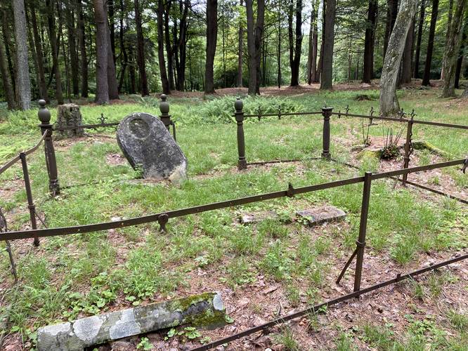 Old tombstones at Barclay Cemetery