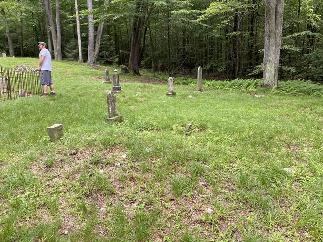 Old tombstones at Barclay Cemetery