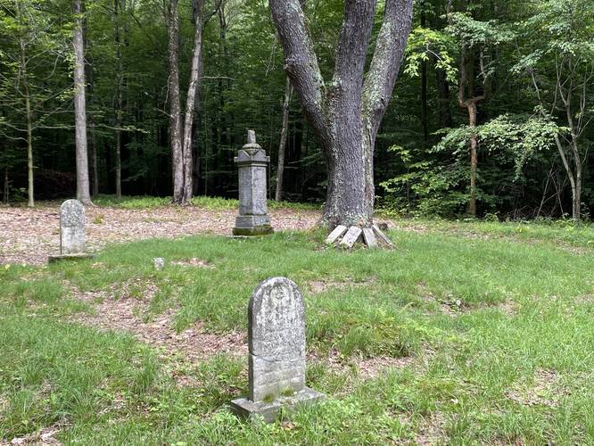 Old tombstones at Barclay Cemetery