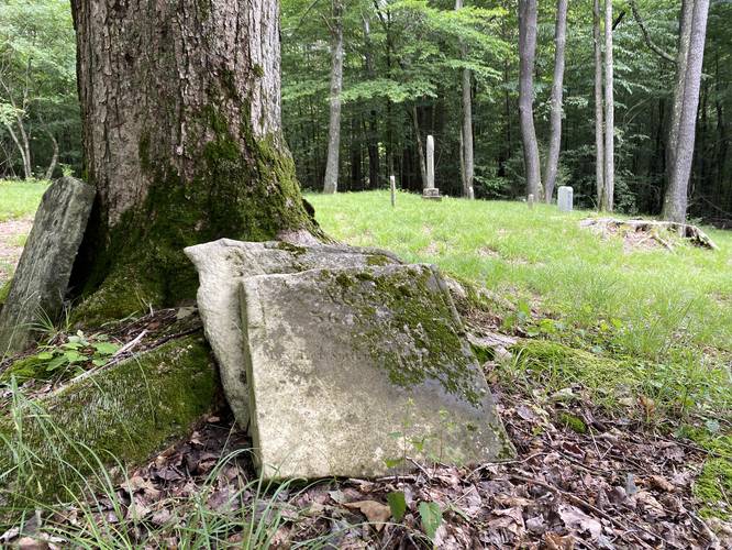 Old tombstones at Barclay Cemetery