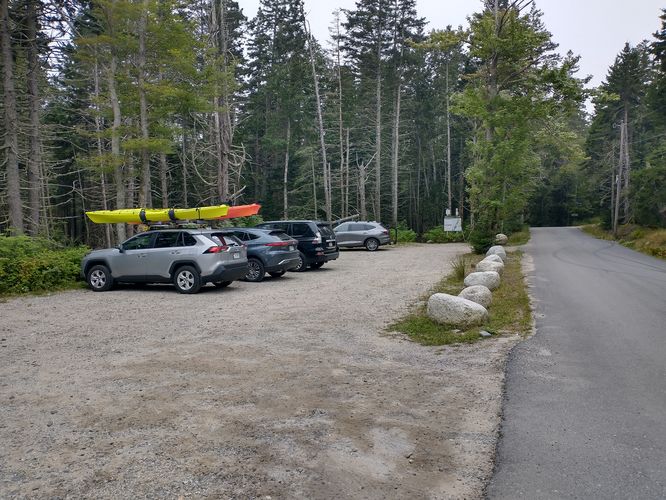 One of two parking areas