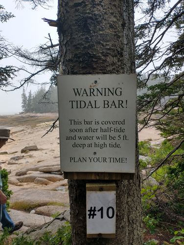 Access to Barred Island during low tide