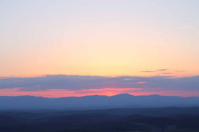 Sunset over New York State from the summit #2