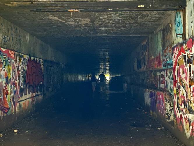 Inside Battery Steele's tunnel