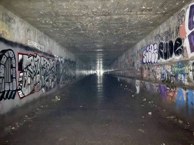 Inside Battery Steele's tunnel