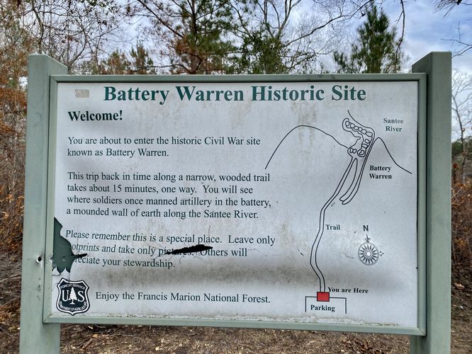 Battery Warren trail map