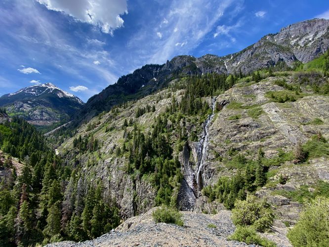 Abrams Mountain and Ralston Creek Falls (approx. 450-feet tall)