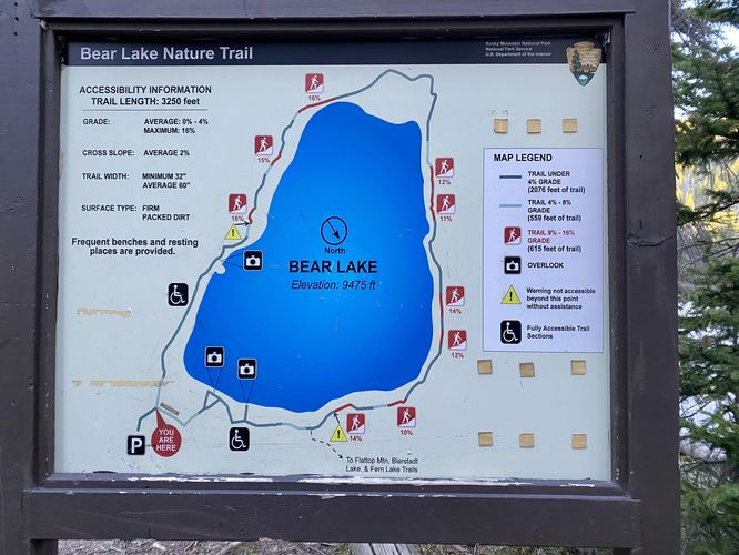 Bear Lake Trail map