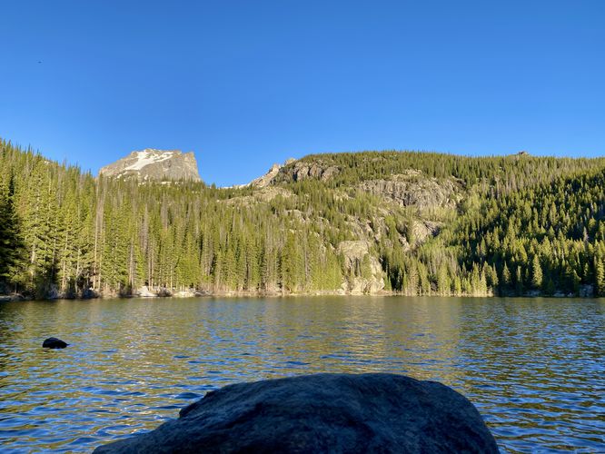 View of Bear Lake and toward Hallett Peak