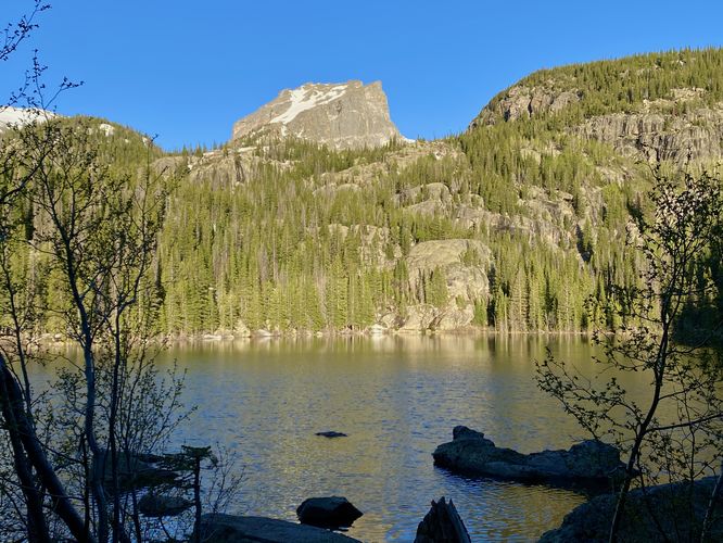 View of Bear Lake and toward Hallett Peak