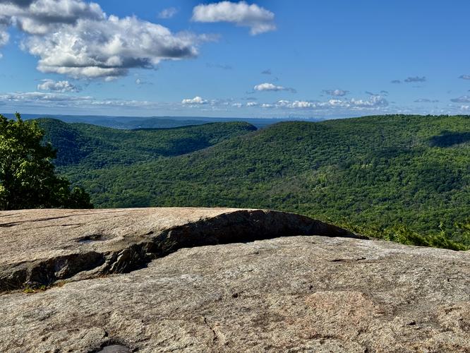 View of the surrounding mountains in the Hudson Valley as seen from Bear Mountain