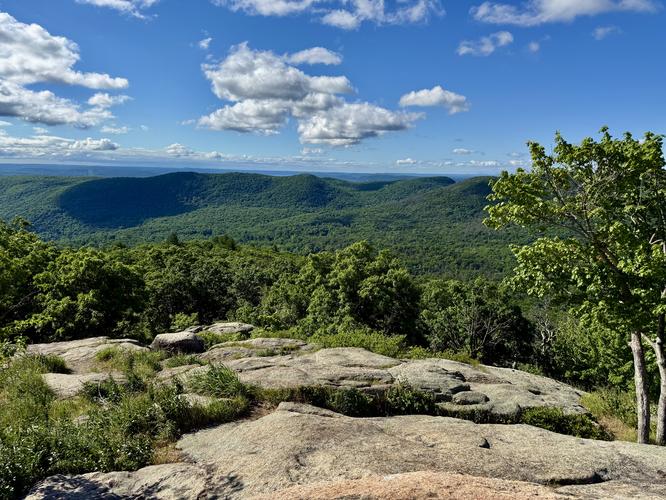 View of surrounding mountains from Bear Mountain