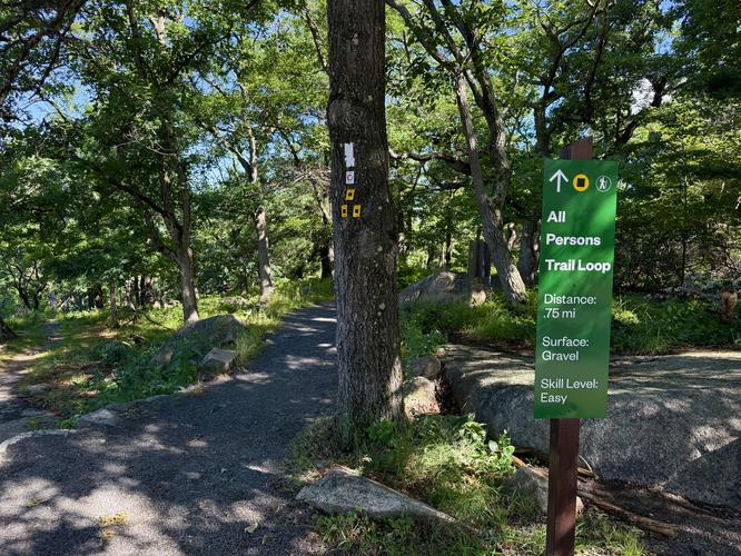 Trailhead with fork (keep left)
