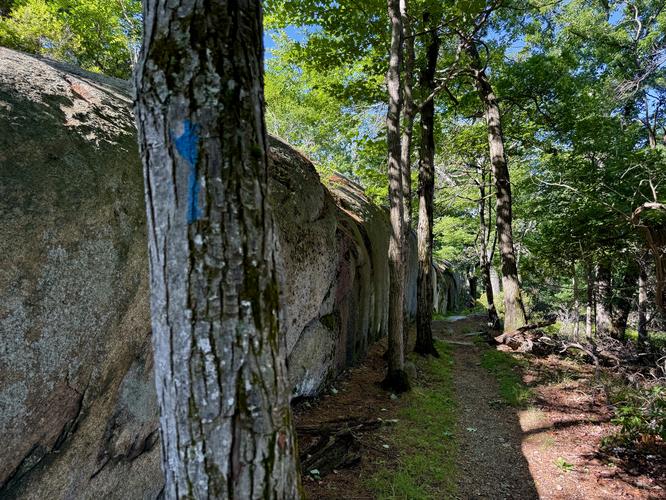 Long rock ledge