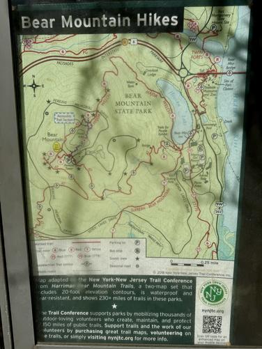 Bear Mountain area trail map