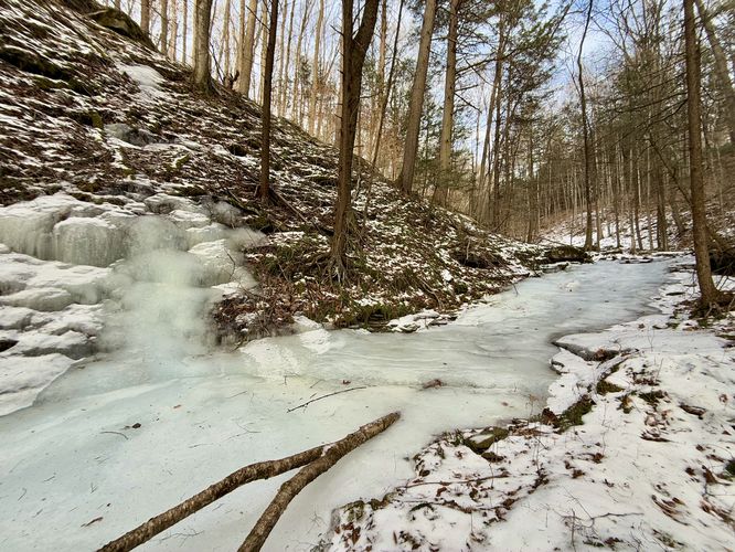Little slide waterfall in Bear Run