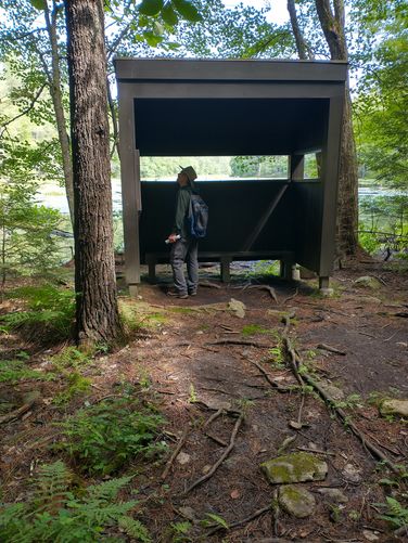 Bird blind at Spatterdock Pond 