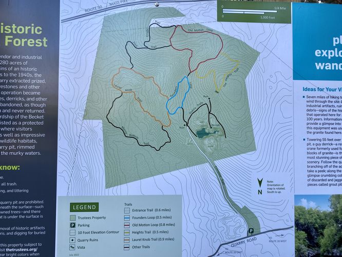 Becket Quarry trail map