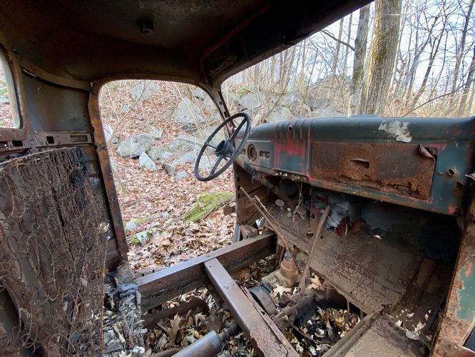 Inside abandoned quarry truck #2